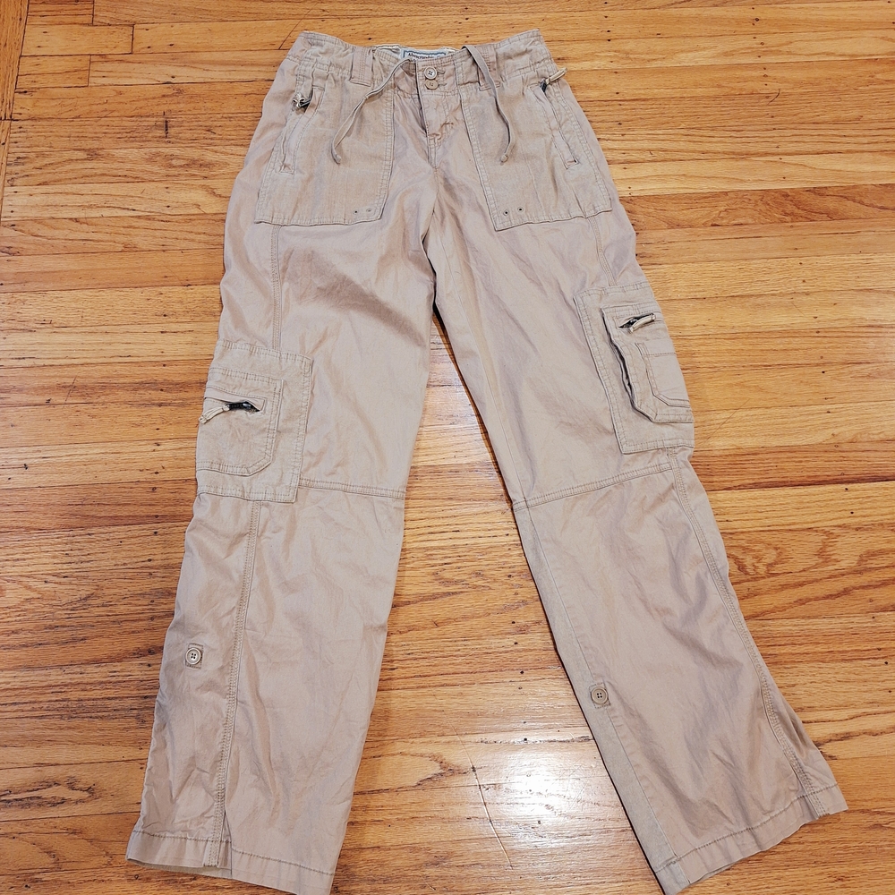 Abercrombie & Fitch Womens Light Brown Cargo Pants